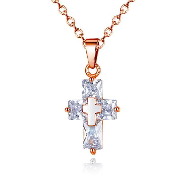 Personality Cross Copper Necklace