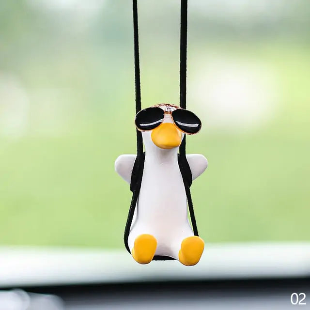 Car Pendant Cute Swinging Duck