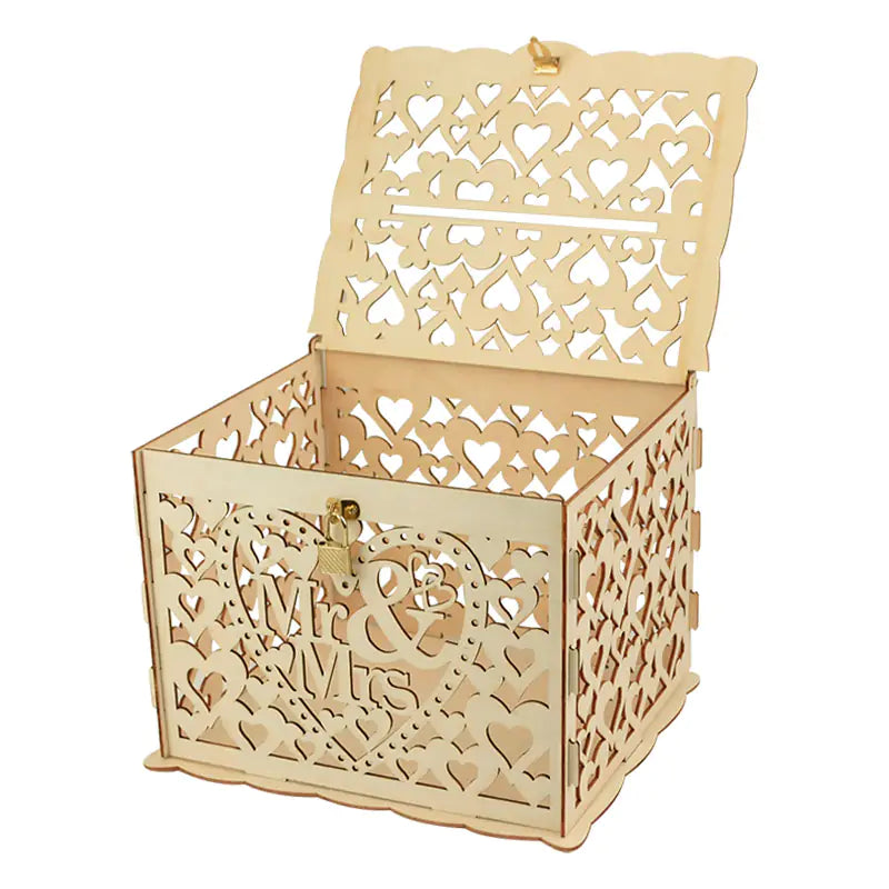 Wooden Wedding Gifts Card Boxes