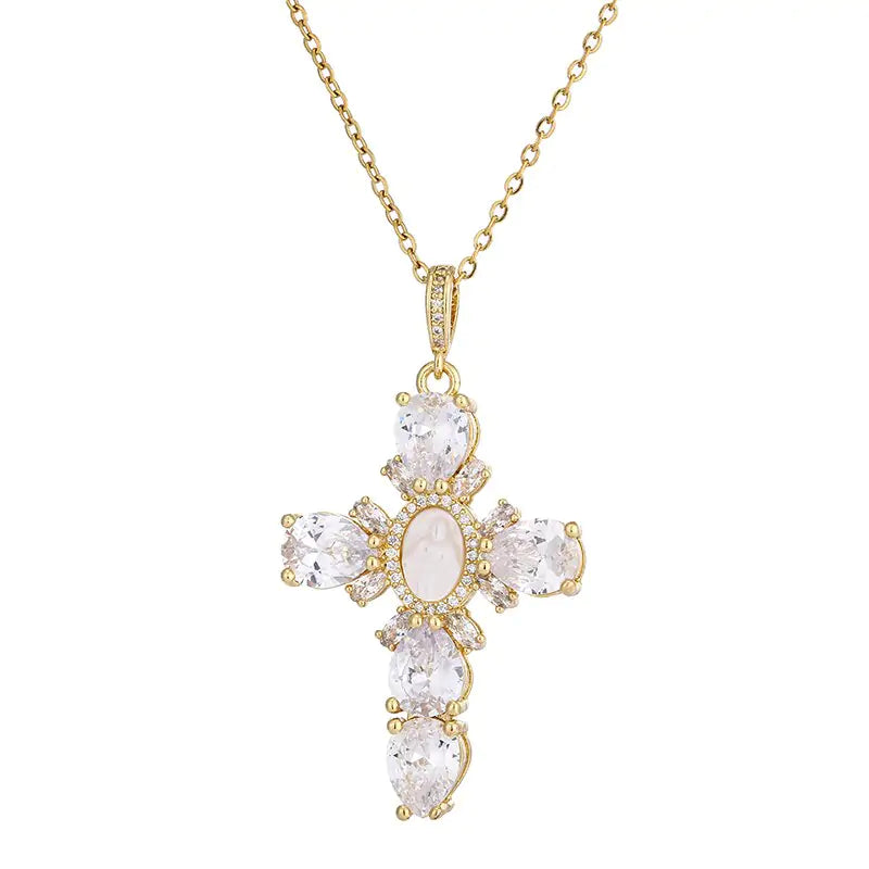 Cross Crystal Necklace